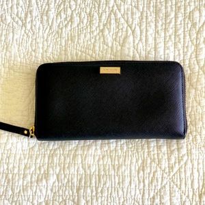 kate spade black leather wallet